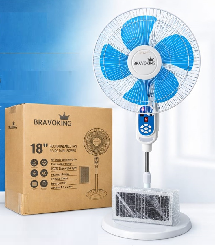 Ventilador Recargable BRAVOKING 18